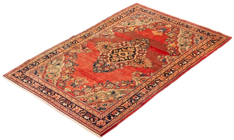 Vintage Hand-Knotted Area Rug 4'3" x 6'9" Traditional Wool Carpet gallery