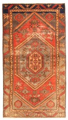 Vintage Hand-Knotted Area Rug 3’9″ x 6’9″ Traditional Oriental Wool Carpet