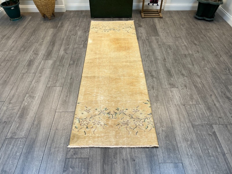 Muted Runner Rug, Faded Rug, Kitchen Runner Rug, Vintage Runner Rug, 2.6x8.2 ft gallery