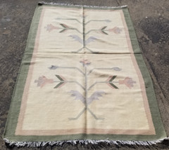 Vintage Traditional Handmade Beautiful Turkish Kilim Floor Rug Carpet 166×112 cm