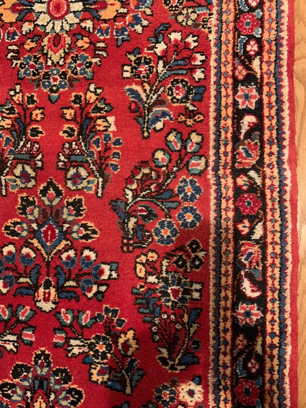 Authentic Vintage Red Saroukk Runner 3 X 13 Full Pile Excellent Condition Tags gallery