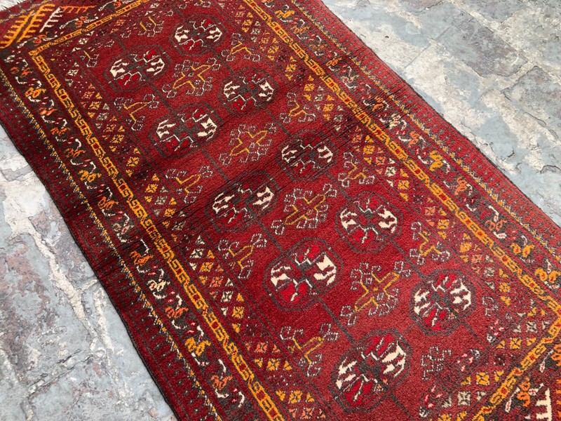 Antique Turkmen Tekke Rug 2'6x4'6 ft Afghan Hand Knotted Wool Rare Tribal Carpet gallery