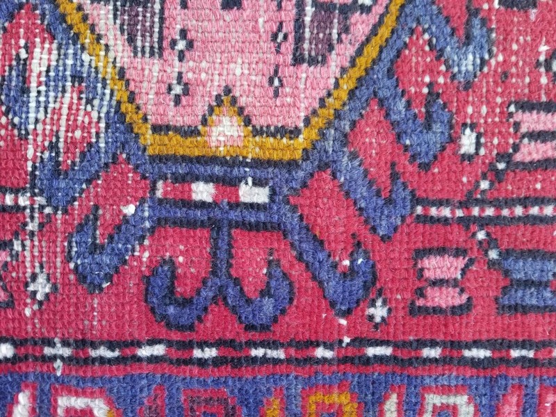 Vintage Traditional Handmade Hamadan Style Wool Multicolor Runner 234 x 69 cm gallery