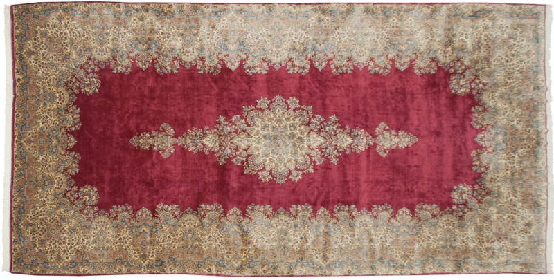 RRA 12x24 Authentic Oriental Carpet Traditional Design Rose Red Rug 12185 gallery
