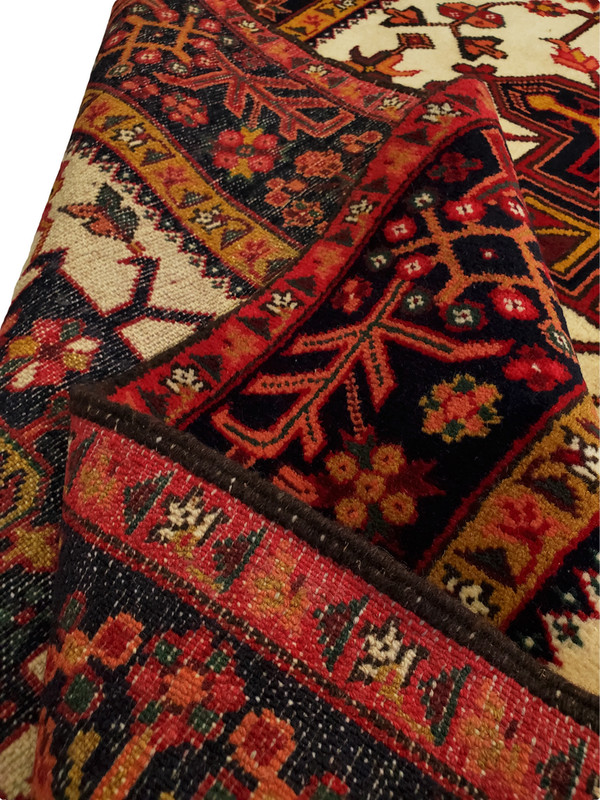 Beautiful Karajeh Red Runner with Multi-Medallion - 5'0" x 7'1" gallery