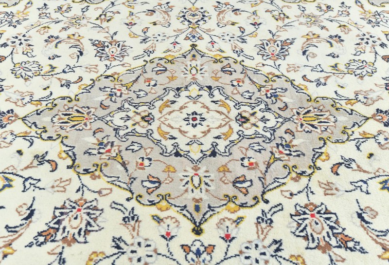 Vintage Cream Oriental Wool Rug 6'4X9'6 ft Traditional Floral Dining Room Carpet gallery