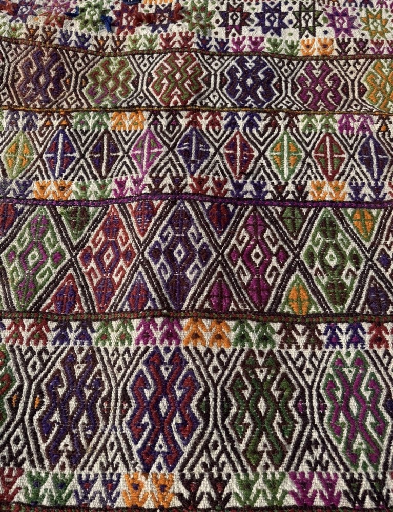 Yörük Tribal Women’s Embroidered Kilim Dowry Bag Afyon Turkey (138 cm x 100 cm)