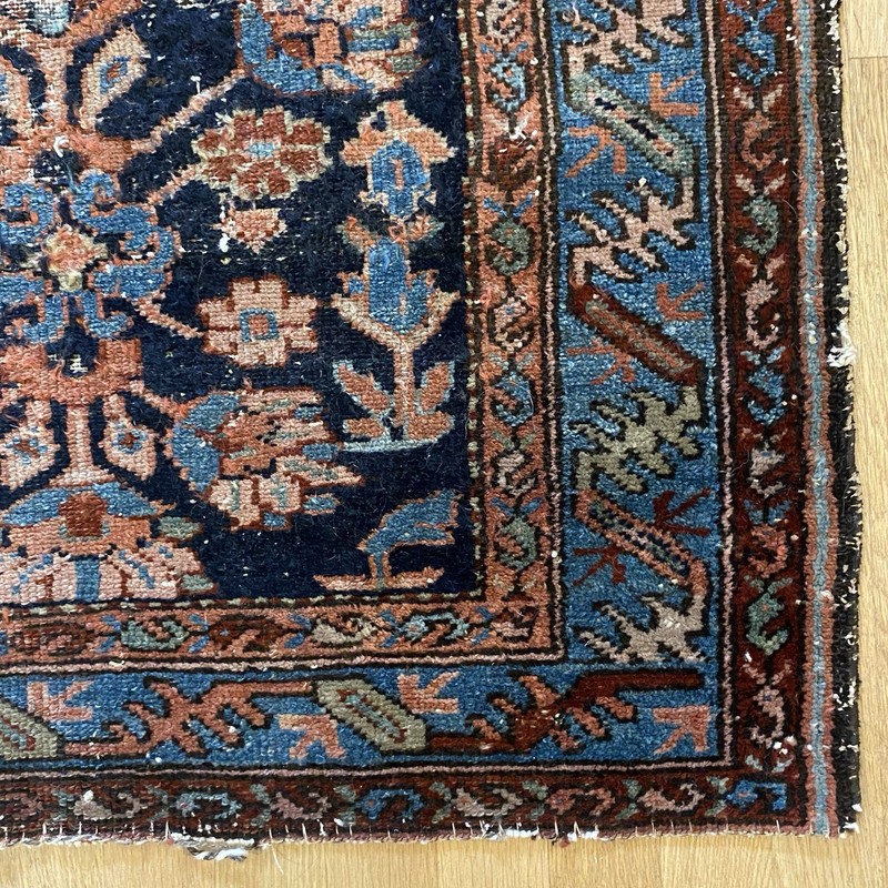 Vintage Rug 2' 9 x 3' 10 Blue Hand Knotted Oriental Rug gallery