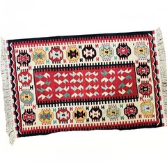 Turkish Kilim Rug 33”x54” Handwoven Flat Weave Turkey Vintage Antique Tapestry