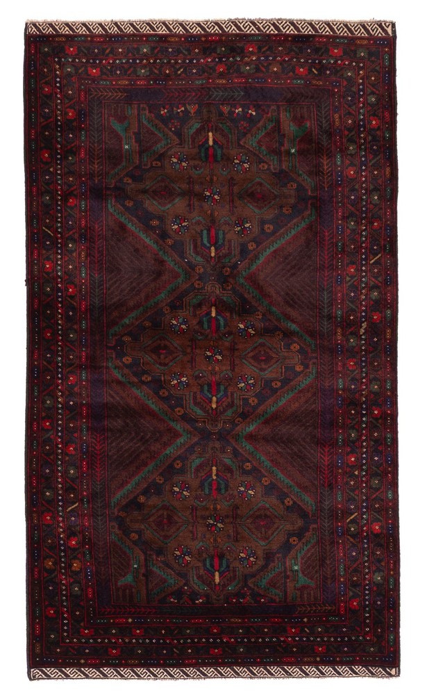 Vintage Hand-Knotted Area Rug 4'0" x 7'1" Traditional Oriental Wool Carpet