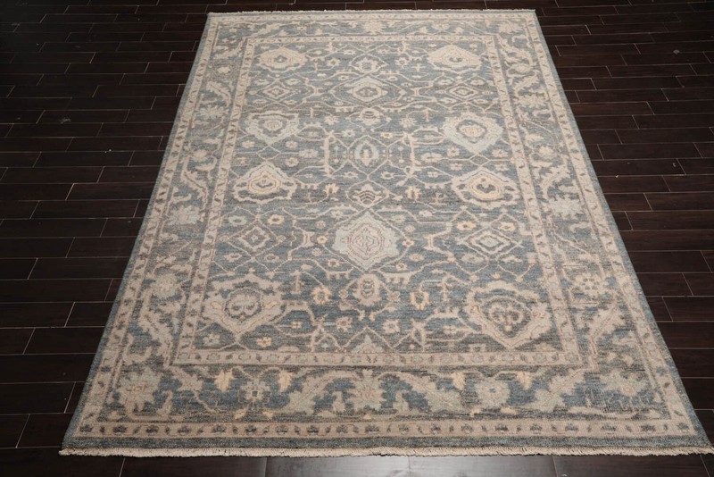Vintage Turkish Oushak Rug, Beige 9X12 ft, Handmade Wool, Bohemian Anatolian gallery