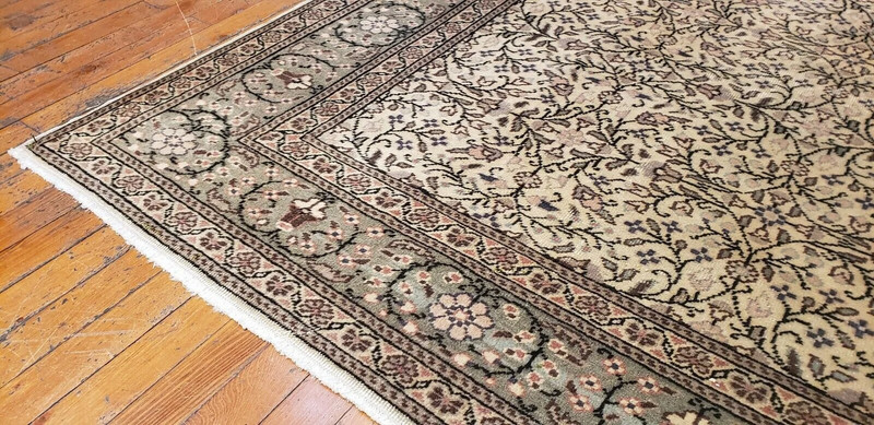 Masterpiece Antique 1920-1930's Wool Pile Natural Dyed Hereke Rug 6'5"×9'3" gallery