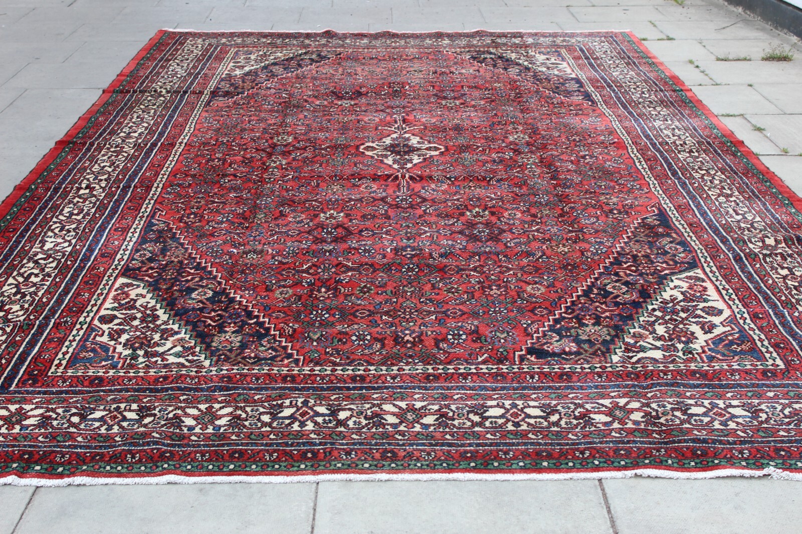 Vintage Hand Made Traditional Oriental Wool Red Oversize Carpet 528x287cm gallery