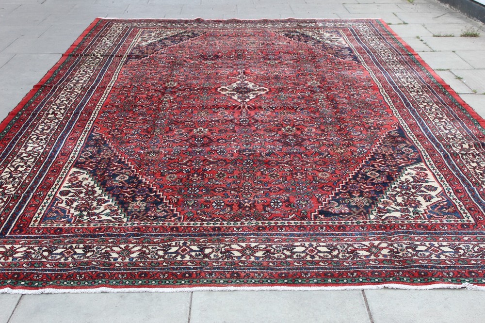 Vintage Hand Made Traditional Oriental Wool Red Oversize Carpet 528x287cm