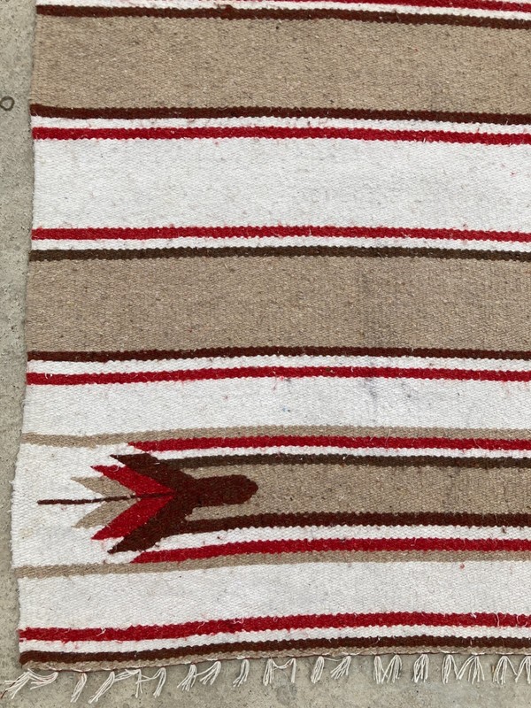 Vintage Handmade Traditional Navajo Native American Floor Rug Carpet 134x74 cm gallery
