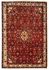 Vintage 3’7″ x 5’2″ Traditional Hand Knotted Vegetable Dye Wool Area Rug
