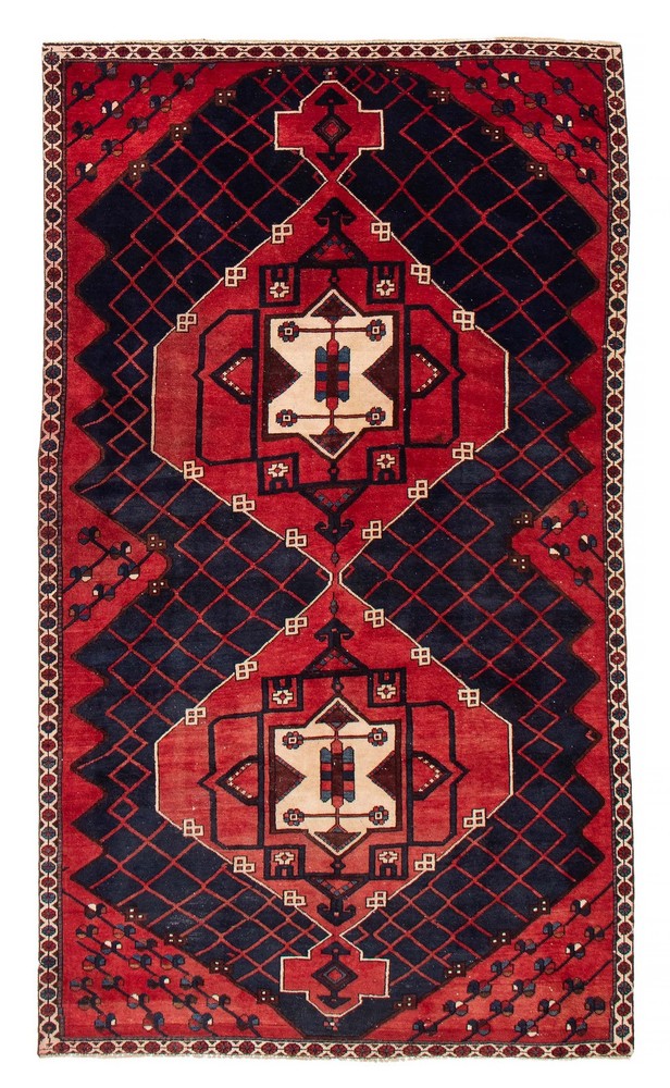 Vintage 5'5" x 9'7" Traditional Hand Knotted Vegetable Dye Wool Area Rug