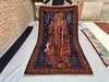 Vintage Afghan Hand-Knotted Wool Rug 4'3" x 7'8 Pictorial Design Blue Tribal Rug gallery