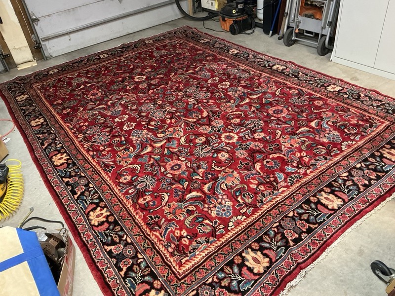 Antique hand knotted wool 9x13 Rug gallery