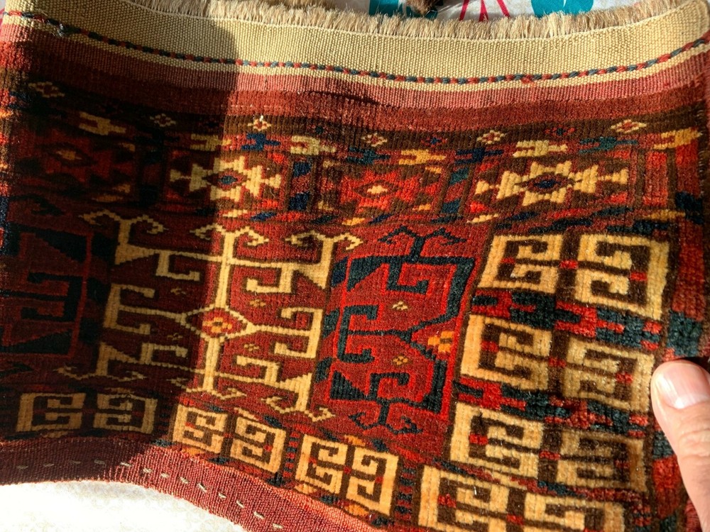 Very Rare Antique Tekke Turkoman Chuval Torba Ensi Ca 1875 Museum Worthy