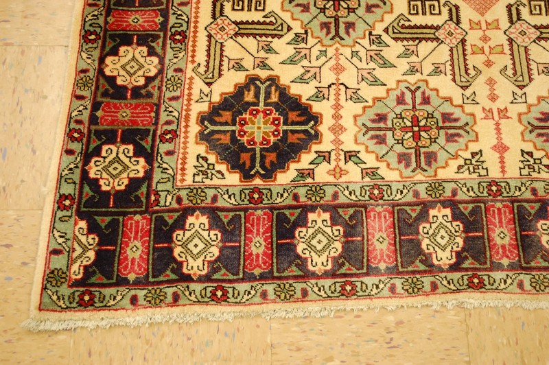 OLD,ANTIQUE CAUCASIAN UNUSUAL ANIMAL DESIGN KAZAK,SHIRVAN STYLE RUG 4'10" x 6'4" gallery