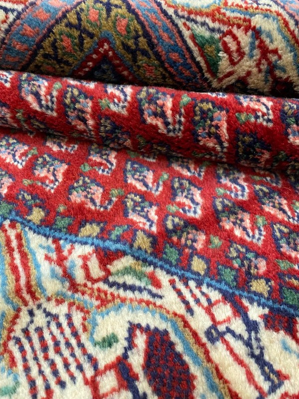 Vintage Handmade Fine Turkish Rug, Tribal Paisley Design, Light Distress, 7x11 gallery