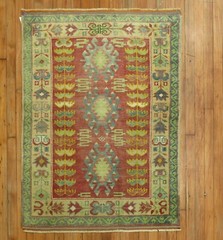 Vintage Turkish Oushak Ushak Rug Size 3’2”x4′