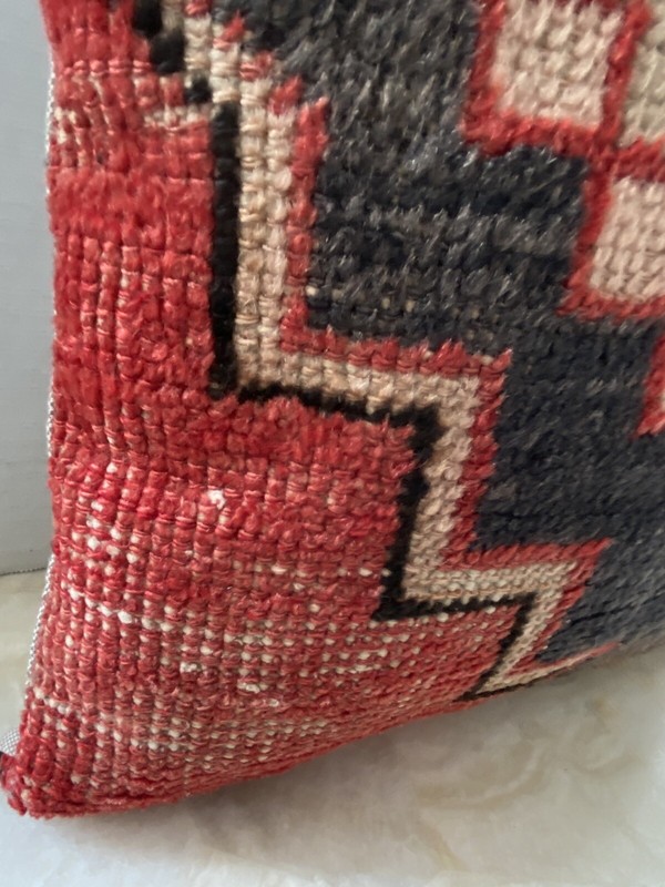 Vintage Tribal Kilim Pillow Cover With Cotton Zippered Backing gallery