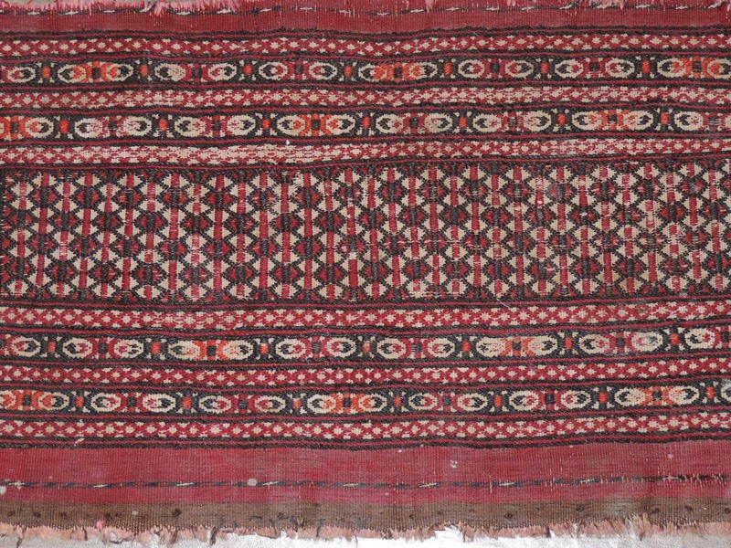 Handmade Tekke Turkoman Torba Flatweave Wool Rug gallery