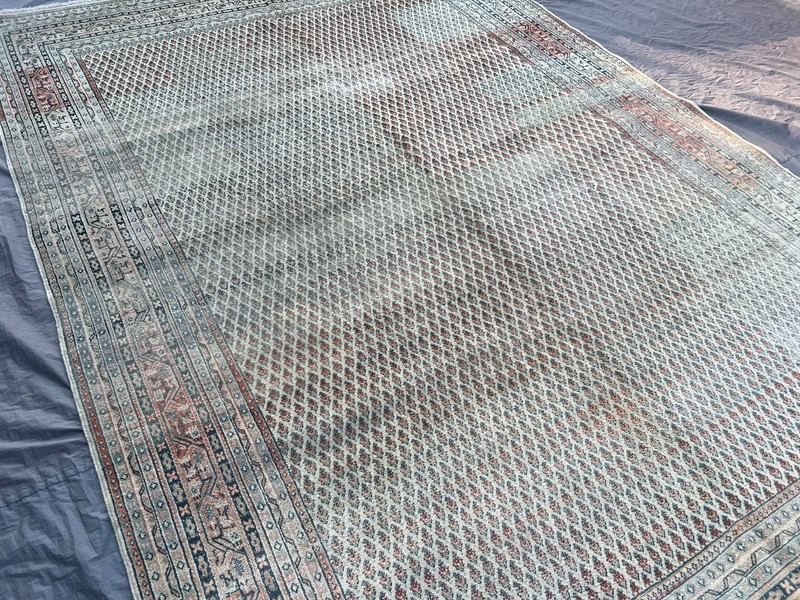 10x12 Low Pile Distressed Rare Turkish Rug Terracotta Faded Oversized palace Rug gallery