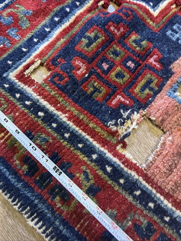 Late 1800’s Piece Hand Made TIBETAN HORSE SADDLE RUG Antique gallery