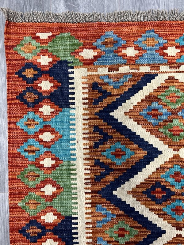 Vintage Kilim Traditional Hand Made Oriental Wool Kilim 5ftx3.2ft 147cmx99cm gallery