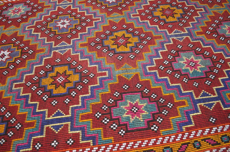 6x10 Rug Hand Made Turkish Rug Vintage Goat hair Kilim Rug Actual 5'9" x 10'4" gallery