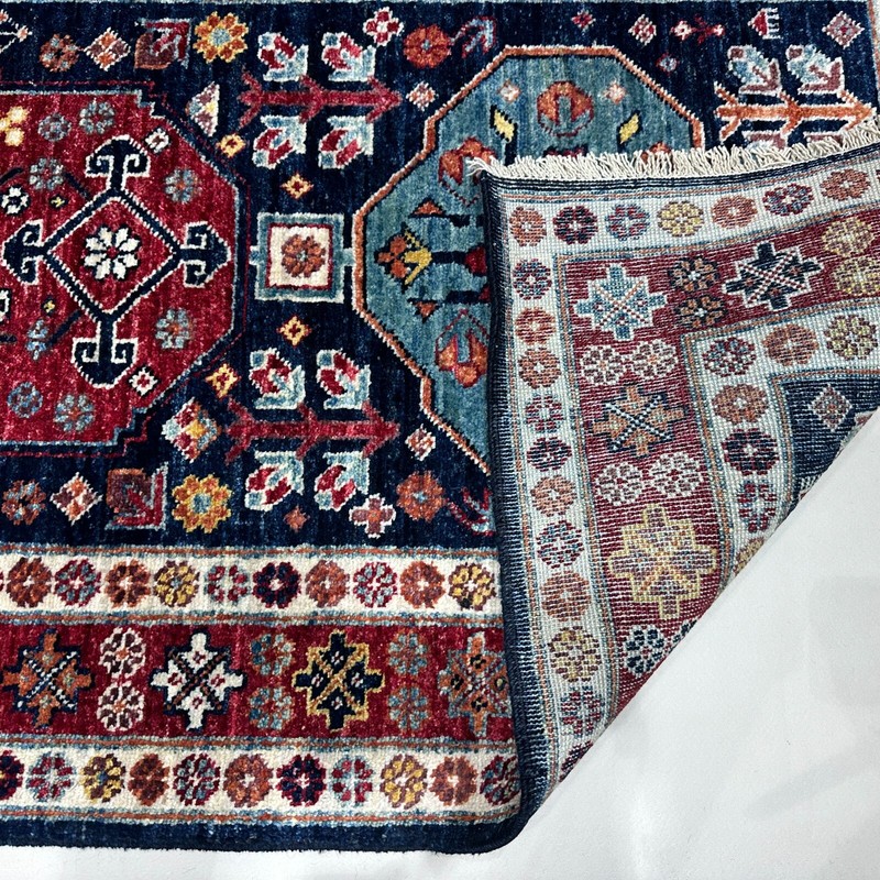 Handmade (2'8" x 12'9") Boho Nomadic Tribal Afghan Oriental Wool Runner Rug gallery