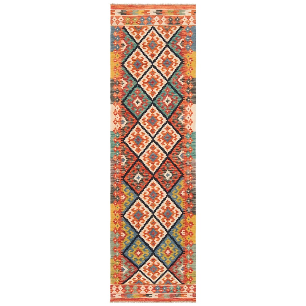 Kelim Afghan 256x75 cm Handwoven Oriental Carpet Rug Runner Kilim