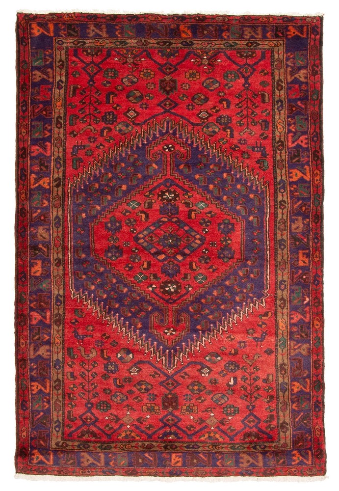 Vintage Traditional Hand-Knotted Area Rug 4'5" x 6'9" Oriental Wool Carpet