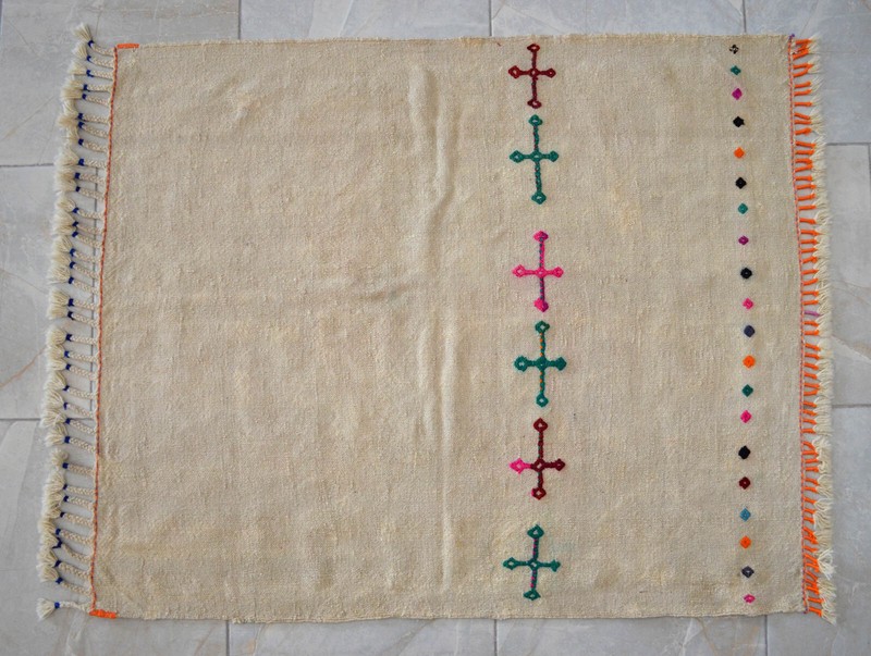 Handmade Priest Apron, 3x4 Rug Turkish Kilim Rug Antique Rug, Actual: 35" x 42" gallery