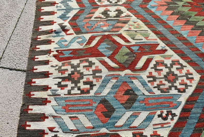 Stunning Antique Kilim Rug 2'7 x 10'7 ft. Anatolian Collector's Fragment Kilim gallery
