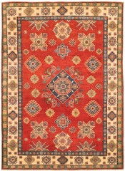 Vintage Hand-Knotted Area Rug 4’11” x 7’1″ Traditional Oriental Wool Carpet