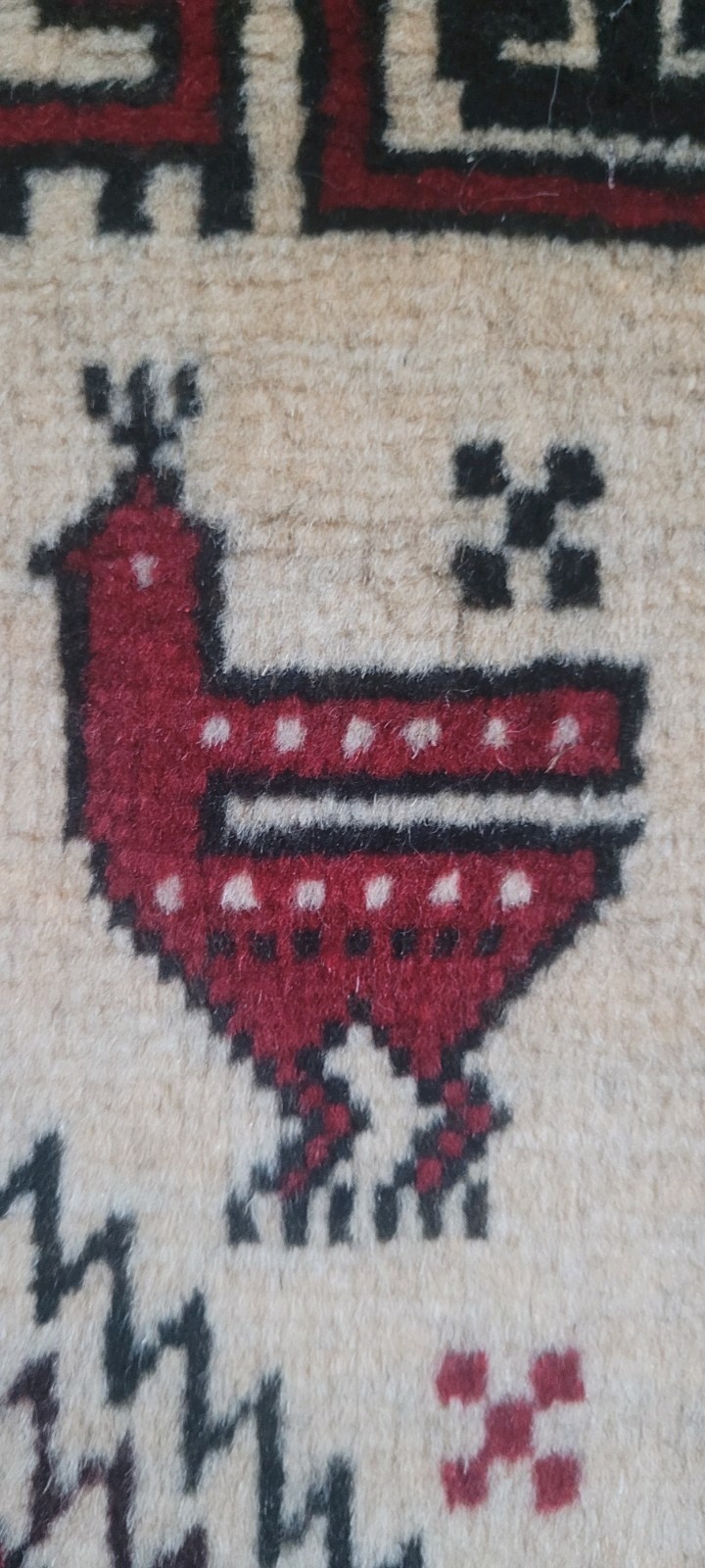 Fine Quality Handmade Tribal Accent Rug 3'x6' Geometric Patterns. gallery