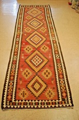 c1920s ANTIQUE VERY FINE WOVEN RARE SIZE CAUCASIAN KILIM FLAT WOVEN RUG 3.9×14.5