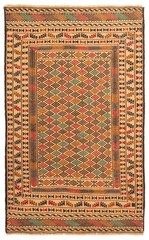 Vintage Hand Woven Area Rug 3’11” x 6’4″ Traditional Wool Oriental Carpet