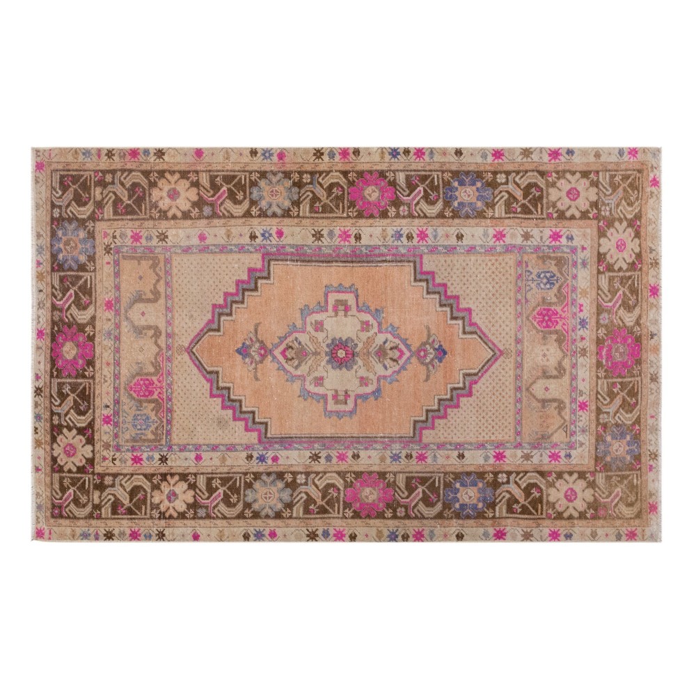 Oushak Rug, Vintage Turkish Rug, 60+ Yr Old, 105x170 cm, 3'7" x 5'7" ft Area Rug