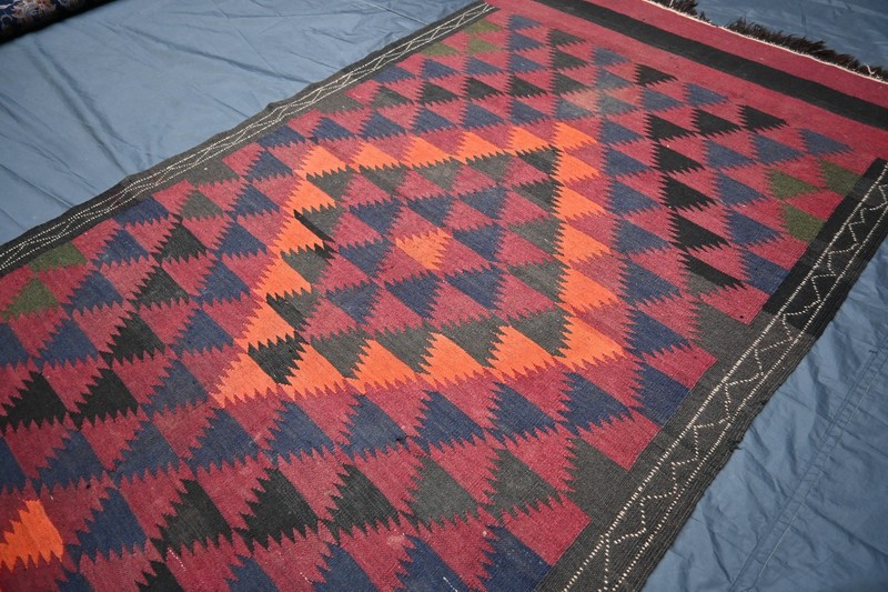 Antique Caucasian Kilim Rug 5x12 Hand Woven Turkish Shirvan Vintage Oriental Rug gallery