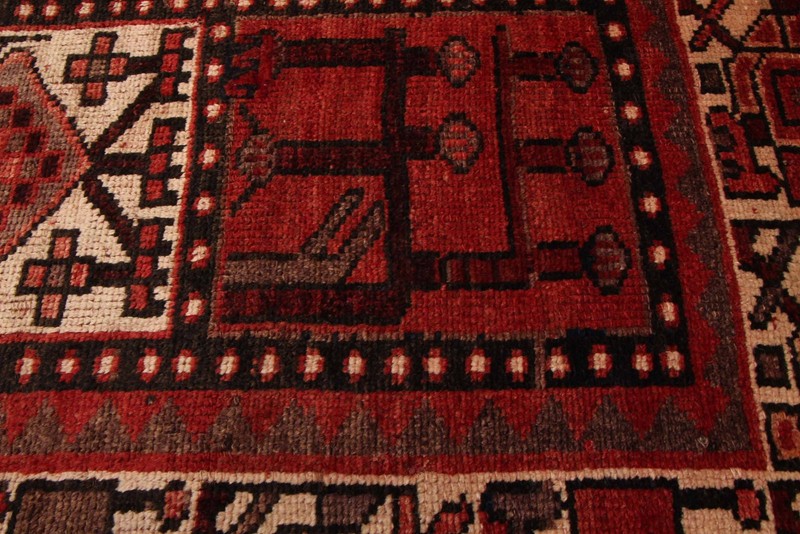 Vintage 4'11" x 7'7" Traditional Hand Knotted Vegetable Dye Wool Area Rug gallery