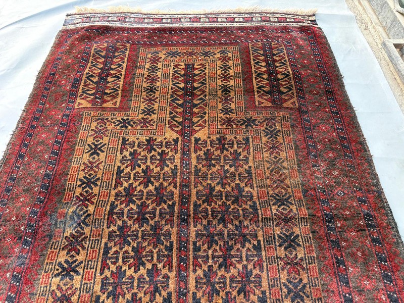 3x5 Tan Antique Baluchi Afghan Kilim Rug Handwoven Wool Tribal Nursery Nomadic gallery