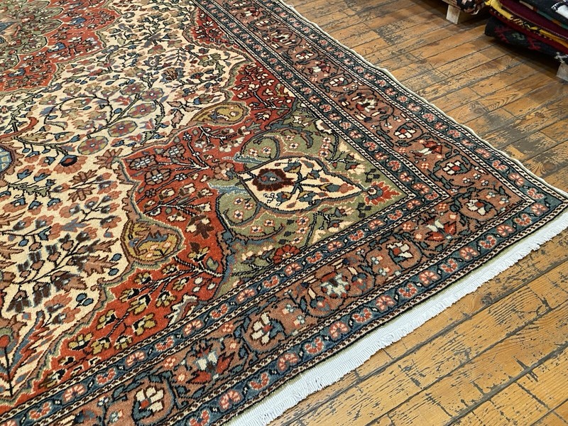 Hand-knotted Wool Turkish Carpet | Rare Vintage 1960-1980s Natural Dye Wool Pile gallery