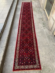 2’8” x 16’5” Vintage Rug Runner Carpet Natural Village Handmade Rug.SKU:P1638