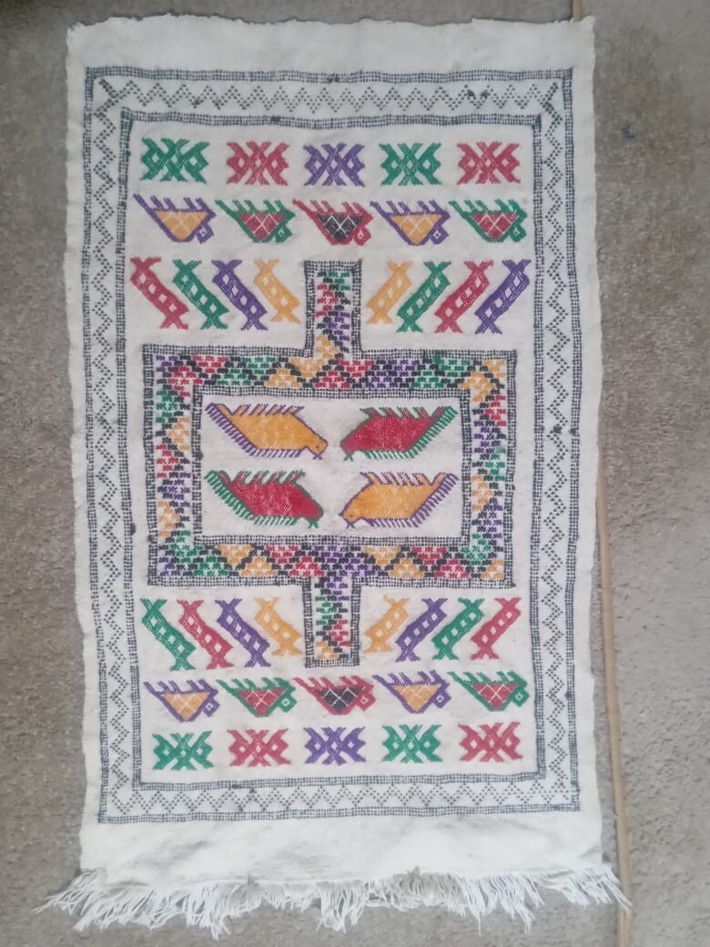 53cm x 88cm Small Rug Handmade Moroccan Thread & Wool Azilal Decorative Carpets gallery