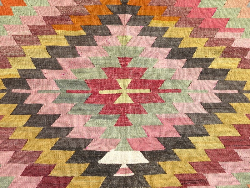Area Rugs, Handmade Turkish Kilim Wool Rug, Floor Carpet, Large Teppich 68"X104" gallery